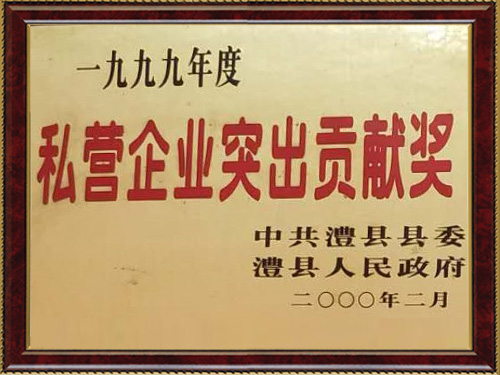 私營企業(yè)突出貢獻(xiàn)獎
